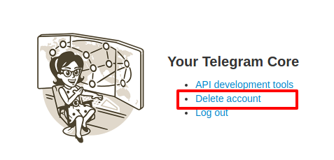 تایید حذف اکانت تلگرام